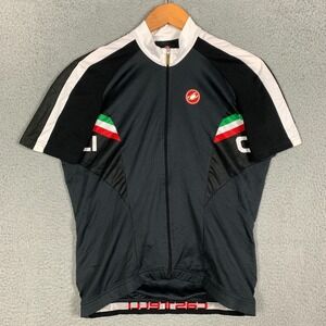 Castelli Cycling Jersey FZ Adult XL Anthracite Prosecco Prima 3D Bike Full Zip